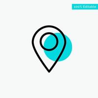 Location Map Marker Pin turquoise highlight circle point Vector icon