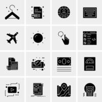 16 iconos universales de negocios vector ilustración de icono creativo para usar en proyectos relacionados con la web y dispositivos móviles