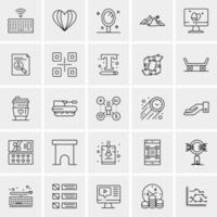 25 iconos de negocios universales vector ilustración de icono creativo para usar en proyectos relacionados con la web y dispositivos móviles