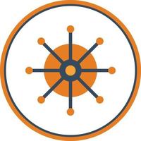 Dharmachakra Vector Icon Design