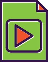 diseño de icono de vector de video de archivo