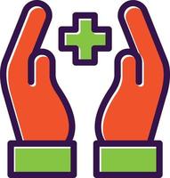 Hand Holding Medical Vector Icon Design