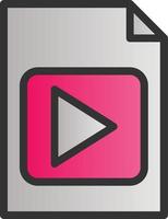 diseño de icono de vector de video de archivo