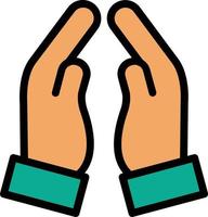 Praying Hands Vector Icon Design