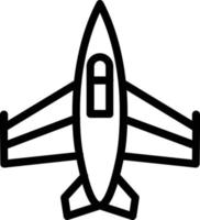 Fighter Jet Vector Icon Design