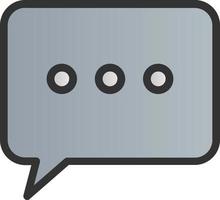 Comment Dots Vector Icon Design