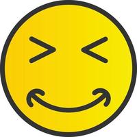 Grin Squint Vector Icon Design