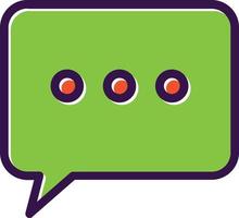 Comment Dots Vector Icon Design