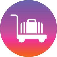 Luggage Cart Vector Icon Design