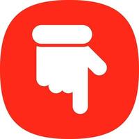 Hand Point Down Vector Icon Design