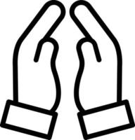 Praying Hands Vector Icon Design