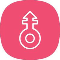 Mars Stroke V Vector Icon Design