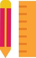 Pencil Ruler Vector Icon Design