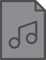 diseño de icono de vector de audio de archivo