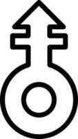 Mars Stroke V Vector Icon Design