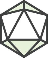 diseño de icono de vector de dados d20