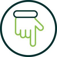 Hand Point Down Vector Icon Design
