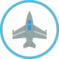 Fighter Jet Vector Icon Design