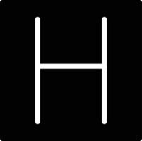 H Square Vector Icon Design