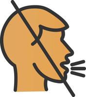 Head Side Cough Slash Vector Icon Design