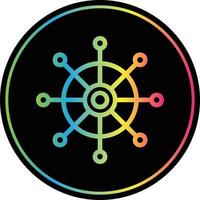 Dharmachakra Vector Icon Design