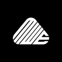 diseño creativo del logotipo de la letra mwe con gráfico vectorial, logotipo simple y moderno de mwe. vector