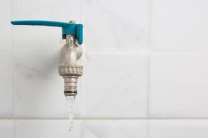 White background household faucet and bathroom photo