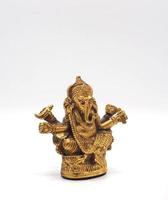 Gold metallic shining ganesha lord of success. photo