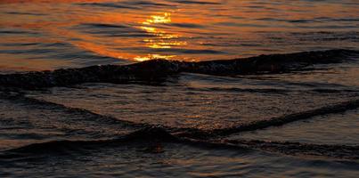 Sunset Colors in the Sea Water photo