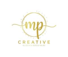 Initial MP feminine logo. Usable for Nature, Salon, Spa, Cosmetic and Beauty Logos. Flat Vector Logo Design Template Element.