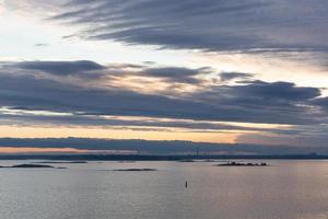 Cloudy Sea Views of the Baltic Sea at Sunrise photo