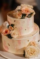 pastel de bodas en la boda foto