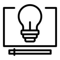 Video idea tutorial icon outline vector. Screen distance vector