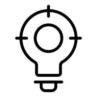 Business idea target icon outline vector. People light vector