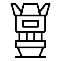 Camera lens icon outline vector. Photo studio vector