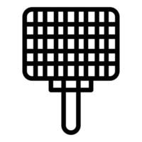 Grill handle icon outline vector. Food cook vector