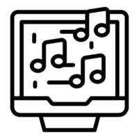 Music arcade icon outline vector. Game machine vector