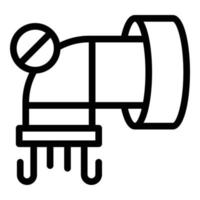 Water tap consumption icon outline vector. Save drop vector