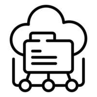 Data cloud chart icon outline vector. Graph research vector
