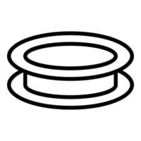 Aluminium circle icon outline vector. Car wheel vector