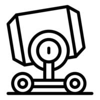 Big cement mixer icon outline vector. Machine tool vector