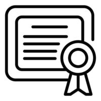 Diploma case icon outline vector. Study research vector