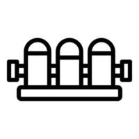Refilling pipe icon outline vector. Osmosis water filter vector