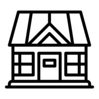 Night bungalow icon outline vector. Island house vector