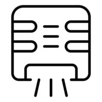vector de contorno de icono de secador automático caliente. máquina de mano