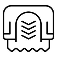 Automatic warm dryer icon outline vector. Air machine vector