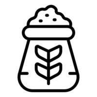 Wheat sack icon outline vector. Book recipe vector