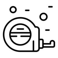 Measurement tape icon outline vector. Worker builder vector