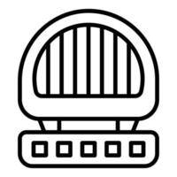 Food waffle maker icon outline vector. Iron machine vector