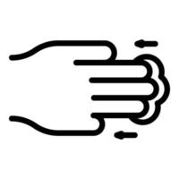 Smart finger move icon outline vector. Phone app vector